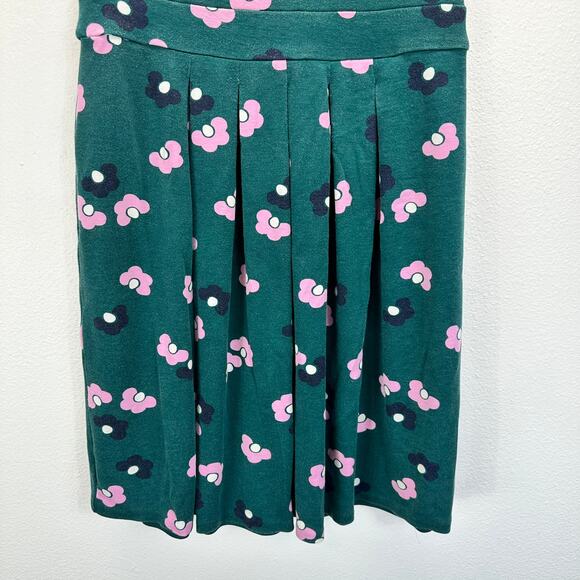 Boden Joanna Fit & Flare Ponte Knit Dress Green Pink Floral Size 10 - Picture 5 of 13
